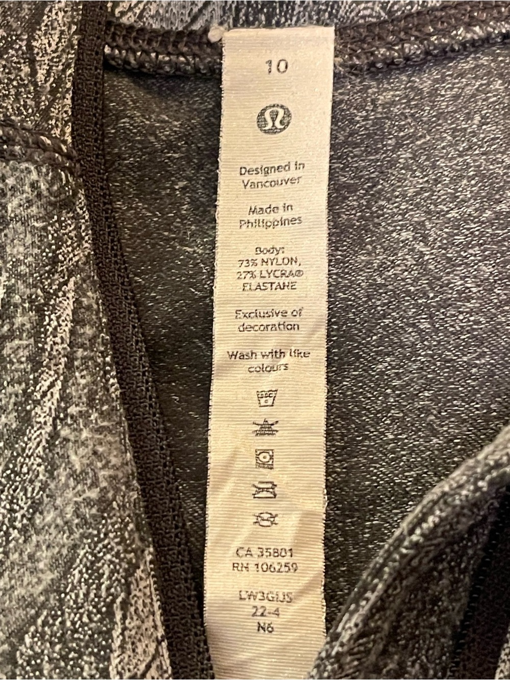Lululemon Its Rulu Run Cropped Half Zip Reverberate Chevron Jacquard Graphite 10 - Picture 14 of 14
